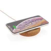 CARICATORE WIRELESS 5W IN SUGHERO E GRANO